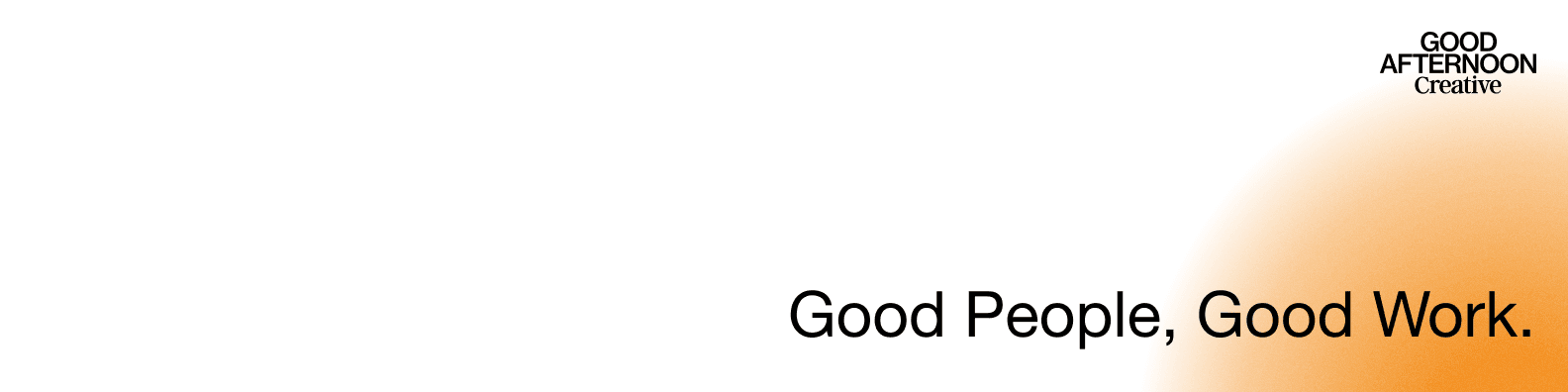 Banner shot of Good Afternoon Creative site